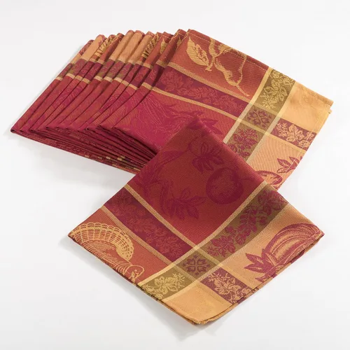 Vista 6 de SARO LIFESTYLE Camino de mesa jacquard de Acción de Gracias, diseño de cosecha de otoño, multicolor, 16 x 60 pulgadas