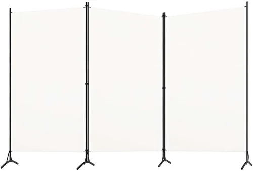 Vista 18 de 6 Panel Folding Room Divider Privacy Screen 204.7x70.9 Black