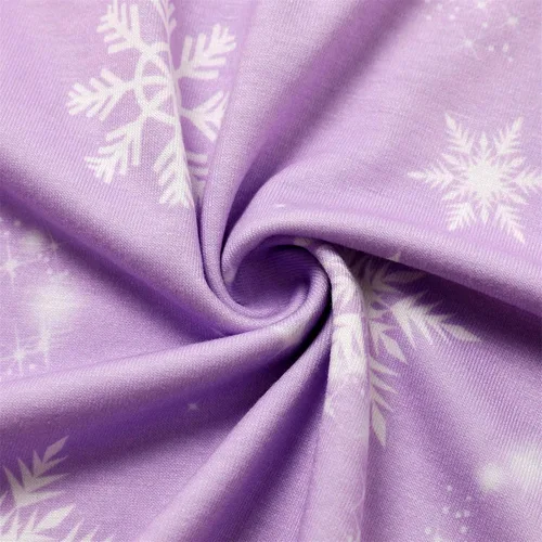 Vista 5 de Disney Princess - Conjunto de vestido de manga larga con estampado de personajes y capucha con estampado de copos de nieve