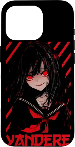 Vista 20 de Funda para iPhone 16 Yandere Anime Girl Kawaii Emo Goth Otaku Anime Manga Lover