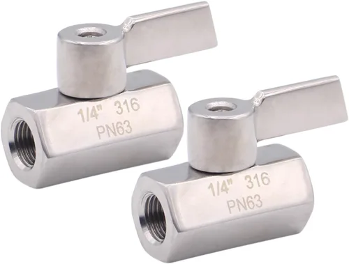 Vista 17 de DERNORD Válvula de bola de acero inoxidable Mini rosca NPT hembra (1" hembra y hembra)