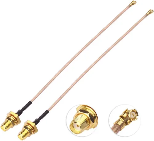 Vista 9 de Superbat Cable coaxial Mini PCI a SMA hembra de baja pérdida de 2 pulgadas para enrutadores inalámbricos, mini tarjetas PCI, extensión de red