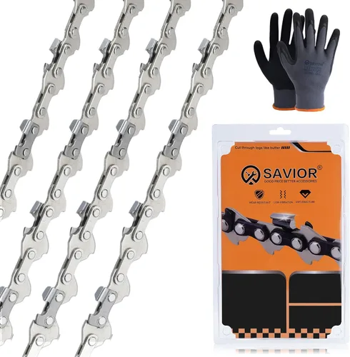 Vista 23 de Savior 4Pack GTA 26 Cadena de Motosierra Mini de 4 Pulgadas de 1/4" LP.043" de Calibre 28 Enlace de Transmisión para Podadora de Hojas Stihl GTA 26