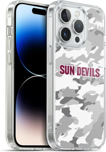 Vista 24 de Head Case Designs Funda de gel ASU Camou con licencia oficial de la Universidad Estatal de Arizona [protección de grado militar] compatible