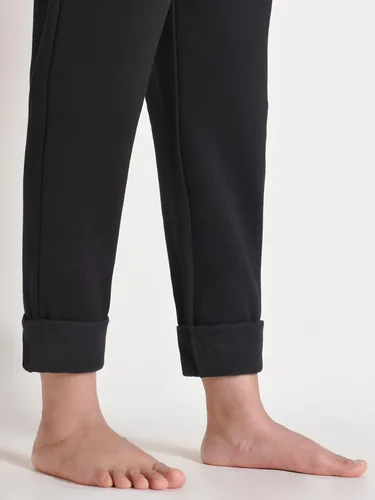 Vista 4 de Weintee Pantalones pequeños de forro polar para mujer, pantalones deportivos con forro de sherpa para invierno
