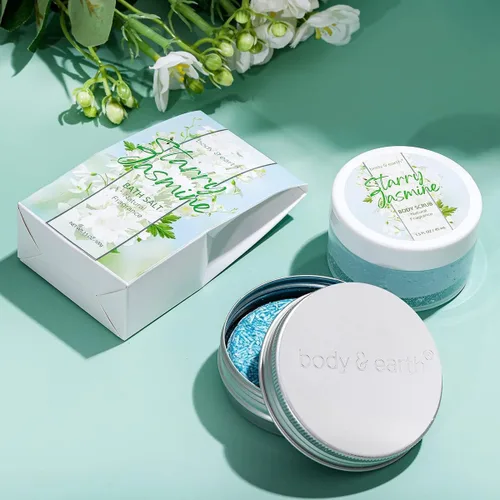 Vista 6 de Regalos de spa para mujeres, juegos de regalo de spa para mujeres, juego de regalo de ducha corporal y tierra con baño de burbujas, gel de ducha