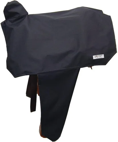 Vista 2 de Tahoe Funda de sillín impermeable de nailon resistente de alta calidad con seis correas elásticas de sujeción y fundas de estribo, se adapta a