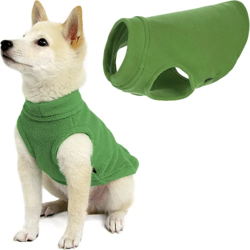 Vista 18 de Gooby - Chaleco de Vellón Elástico, Chaleco de Vellón Tipo Pullover Chaqueta Suéter para Perros, Azul Argyle, Extra Pequeño