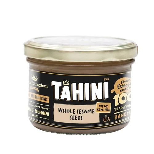 Vista 5 de Halva Kingdom Pasta artesanal Tahini de sésamo totalmente natural Pasta de sésamo molido 100% pura, rica y cremosa, salsa Tahini, aderezo y salsas