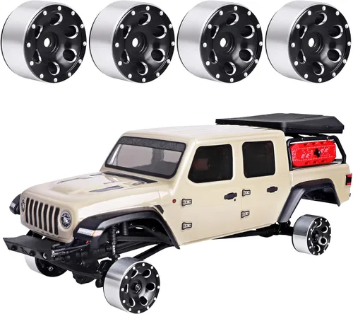 Vista 6 de 1.0 Beadlock Wheels 1" Micro llantas de rueda para todos 1/24 Escala Axial SCX24 RC Crawler Car Upgrades Accesorios