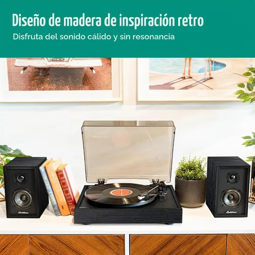 Vista 5 de Electrohome Berkeley - Altavoces estéreo 2.0 con amplificador integrado y controladores de 3 pulgadas para tocadiscos, TV, PC y transmisión