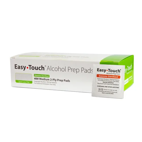 Vista 11 de EasyTouch - Almohadillas de preparación de alcohol esterilizadas con gamma, envueltas individualmente, 10 por paquete, 1200 paquetes