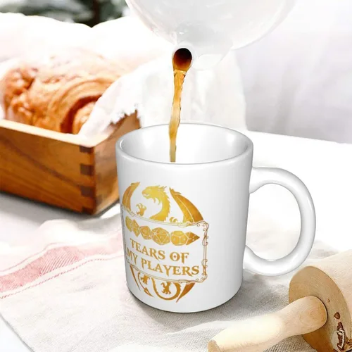Vista 4 de Taza de café con diseño de lágrimas de mis jugadores de Dungeons And Dragons de 11 oz