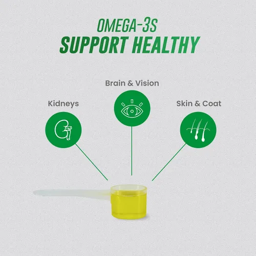 Vista 4 de Welactin Omega-3 - Soporte para piel y pelaje, líquido, 4 onzas, verde