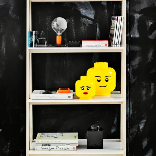 Vista 6 de LEGO - Cabezal de almacenamiento (pequeño), caja de almacenamiento de Amarillo brillante
