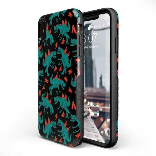 Vista 97 de Casely Funda para iPhone Xs Max Funda con estampado de festival (solo buenas vibraciones)