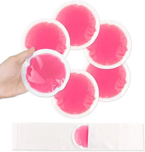 Vista 7 de NEWGO Paquetes pequeños de hielo para lesiones, paquete de 14 piezas de hielo redondo para la cara, paquete de gel frío y caliente circular