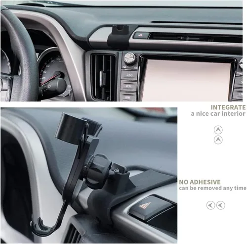 Vista 2 de RAV4 Soporte para teléfono celular compatible con Toyota RAV4 2013-2018, soporte de teléfono manos libres, ajuste personalizado para RAV4, soporte