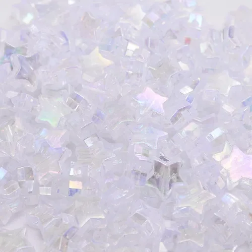 Vista 7 de 400 cuentas de corazón de acrílico AB para hacer joyas, bonitas cuentas para collares, cuentas espaciadoras estéticas únicas, abalorios a granel