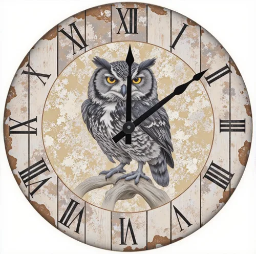 Vista 25 de Farmhouse Silent Wooden Wall Clock Non-Ticking Battery Operated 10" Retro Rustic Arabic Numerals Colorful Decorative Small Wall Clocks for Living