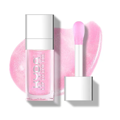 Vista 10 de KYDA Aceite de brillo labial hidratante, brillo labial de aceite hidratante transparente voluminizador, aceite labial teñido para el cuidado
