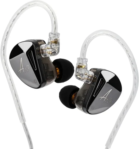 Vista 2 de Linsoul Auriculares KZ AS10 PRO 5BA con cable (sin micrófono) + cable IEM chapado en plata de 16 núcleos Tripowin Zonie