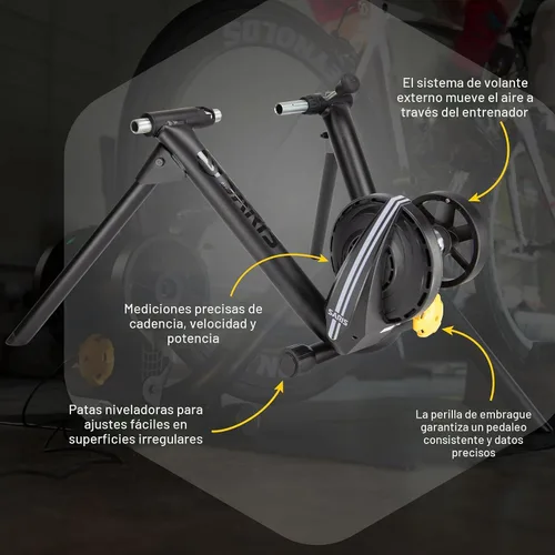 Vista 9 de Saris M2 Smart - Entrenador de bicicleta de resistencia electromagnética para interiores, compatible con la aplicación Zwift