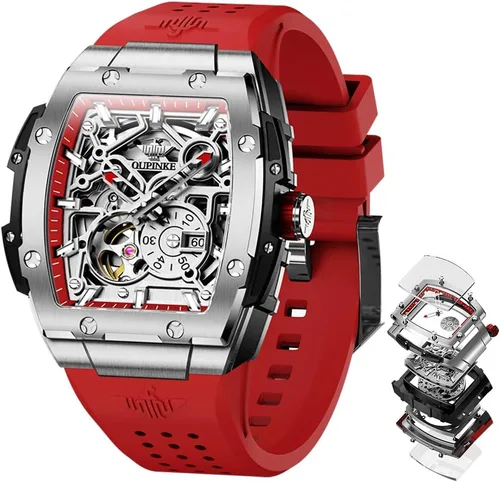 Vista 8 de OLEVS - Relojes para hombre de diamantes de lujo, casual, esfera grande, acero inoxidable, impermeable, para negocios, de vestir, analógico