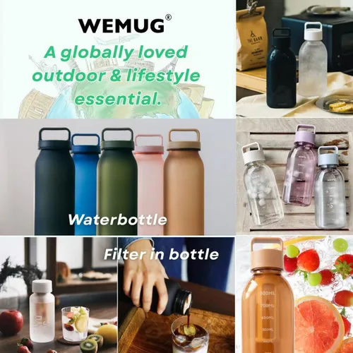 Vista 3 de WEMUG Máquina portátil de preparación en frío, 18.6 oz, diseño moderno y simple, a prueba de fugas, ultraligera, sin BPA, plástico duradero, 365