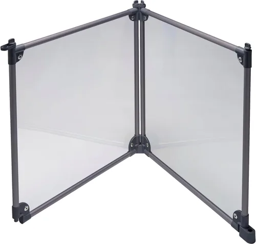 Vista 3 de Front Row Corralito plegable para perros, duradero y portátil, para hacer ejercicio, descansar y jugar, paneles de valla transparentes con varillas