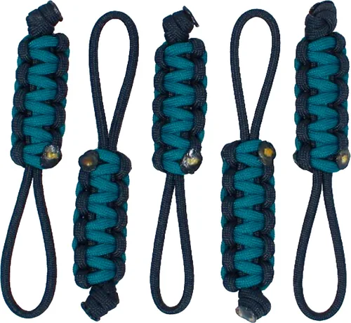 Vista 20 de BubbasGarageTv - Tiradores de cremallera de paracord grandes y resistentes (negro)