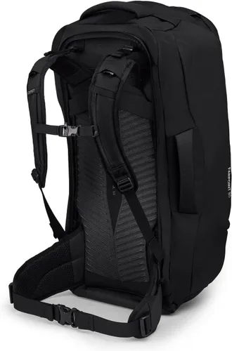 Vista 7 de Mochila de viaje Osprey Farpoint 80L para hombre, negra Negro