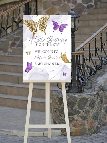 Vista 25 de Personalized Halloween Baby Shower Welcome Sign, A Little Boo Baby Shower Welcome Sign, Pumpkin Decorations,girl, Halloween Decor 12" X 18" (Small)