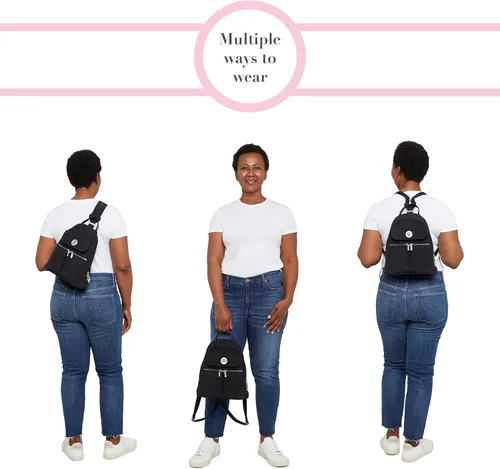 Vista 9 de Baggallini Mochila convertible de Nápoles, Negro, talla única