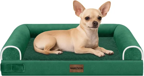 Vista 19 de NANUYA - Cama ortopédica para perros de tamaño mediano/grande, lavable: Camas con almohada para perros de tamaño mediano/grande, sofá de espuma