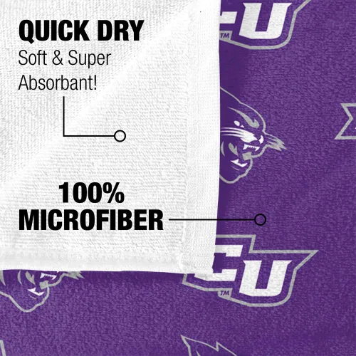 Vista 4 de LOGOVISION Abilene Christian University - Manta de 30 x 60 pulgadas, patrón de logotipo, CottonFront/PolyBackBeachTowel