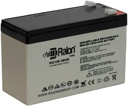 Vista 2 de Raion Power RG129-36HR 12V 9Ah Compatible Replacement High Rate Discharge Rechargeable UPS Battery for Powerware PW5115 750-2 Pack