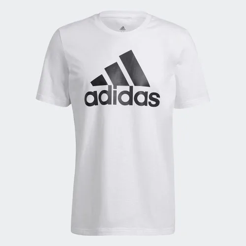 Vista 5 de adidas Camiseta Essentials Big Logo para hombre, color negro y blanco
