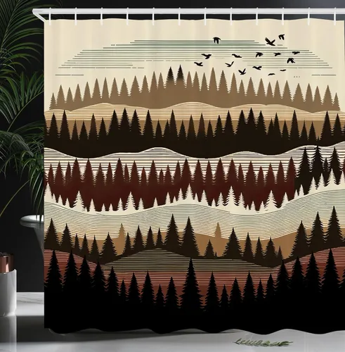 Vista 40 de Ambesonne Cortina de ducha humor, Why You No Plunger Guy Meme Face Angry Grumpy Washroom Design Print, juego de decoración de baño de tela