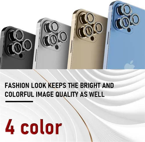 Vista 7 de Suoman Paquete de 3 protectores de lente de cámara para iPhone 12 Pro Max, vidrio templado 9H, [no afecta las tomas nocturnas], cubierta protectora