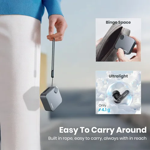 Vista 9 de Auriculares Bluetooth 5.4 inalámbricos 2 en 1 funda y soporte para teléfono con cancelación de ruido, potentes graves intrauditivos, Bluetooth 70H