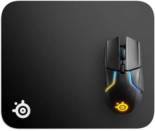 Vista 3 de SteelSeries QcK - Alfombrilla de mouse para juegos, tela pequeña, optimizada para sensores de juegos Negro