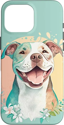 Vista 19 de Pit Bull - Carcasa para iPhone 17, diseño artístico de Pitbull para mujer