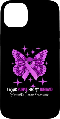 Vista 15 de I Wear Purple For My Husband Pancreatic Cancer Awareness Case for iPhone 16
