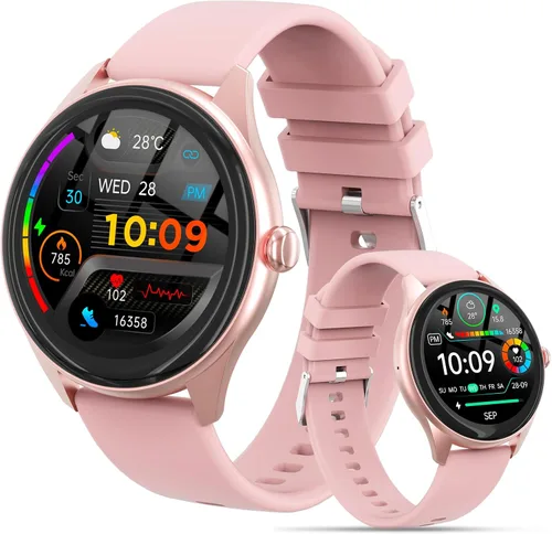 Vista 8 de Reloj inteligente para hombre, pantalla táctil HD de 1.39 pulgadas con 120 modos deportivos, Alexa integrado, monitor de frecuencia cardíaca/sueño