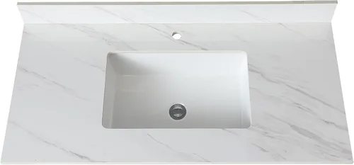 Vista 17 de Salpicaduras laterales para fregadero de baño de 22 x 4 pulgadas, tamaño universal para lavabo de baño, salpicaduras laterales de piedra