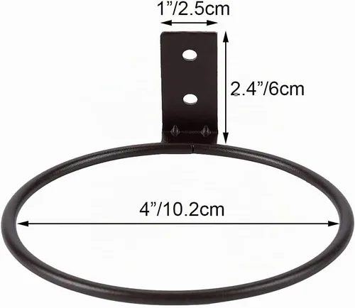 Vista 2 de Sivya Paquete de 6 ganchos de metal para macetas de 4 pulgadas, soporte de pared para macetas