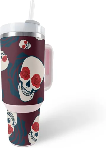Vista 33 de MightySkins Skin - Vaso de vinilo compatible con Stanley The Quencher H2.0 FlowState de 40 onzas, diseño de rayas marineras, protectora, duradera