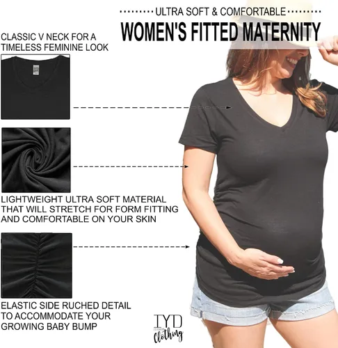 Vista 5 de It's Your Day Clothing Eating Tacos for Two - Camiseta de maternidad para embarazo