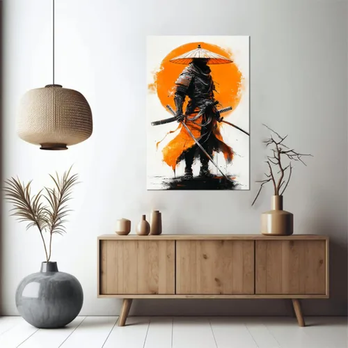 Vista 2 de Arte de Pared de Samurái Japonés, Imágenes de Póster de Samurái, Decoración de Pared para Oficina, Sala de Estar, Dormitorio, Obra de Arte Samurai